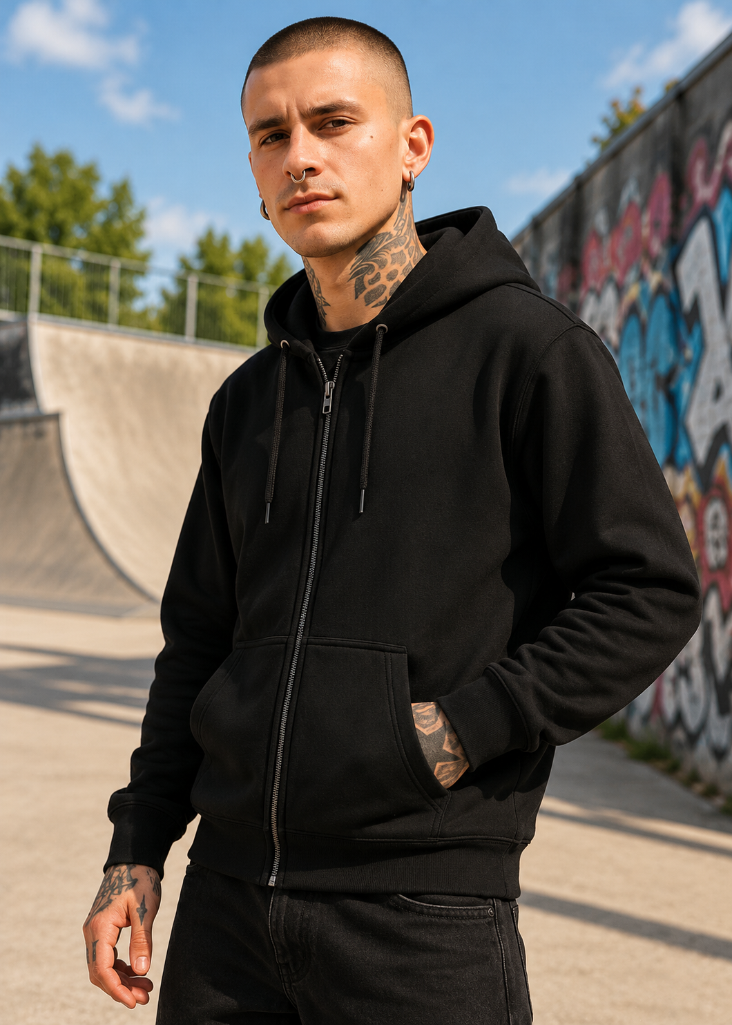 Basic Unisex Zoodie Black