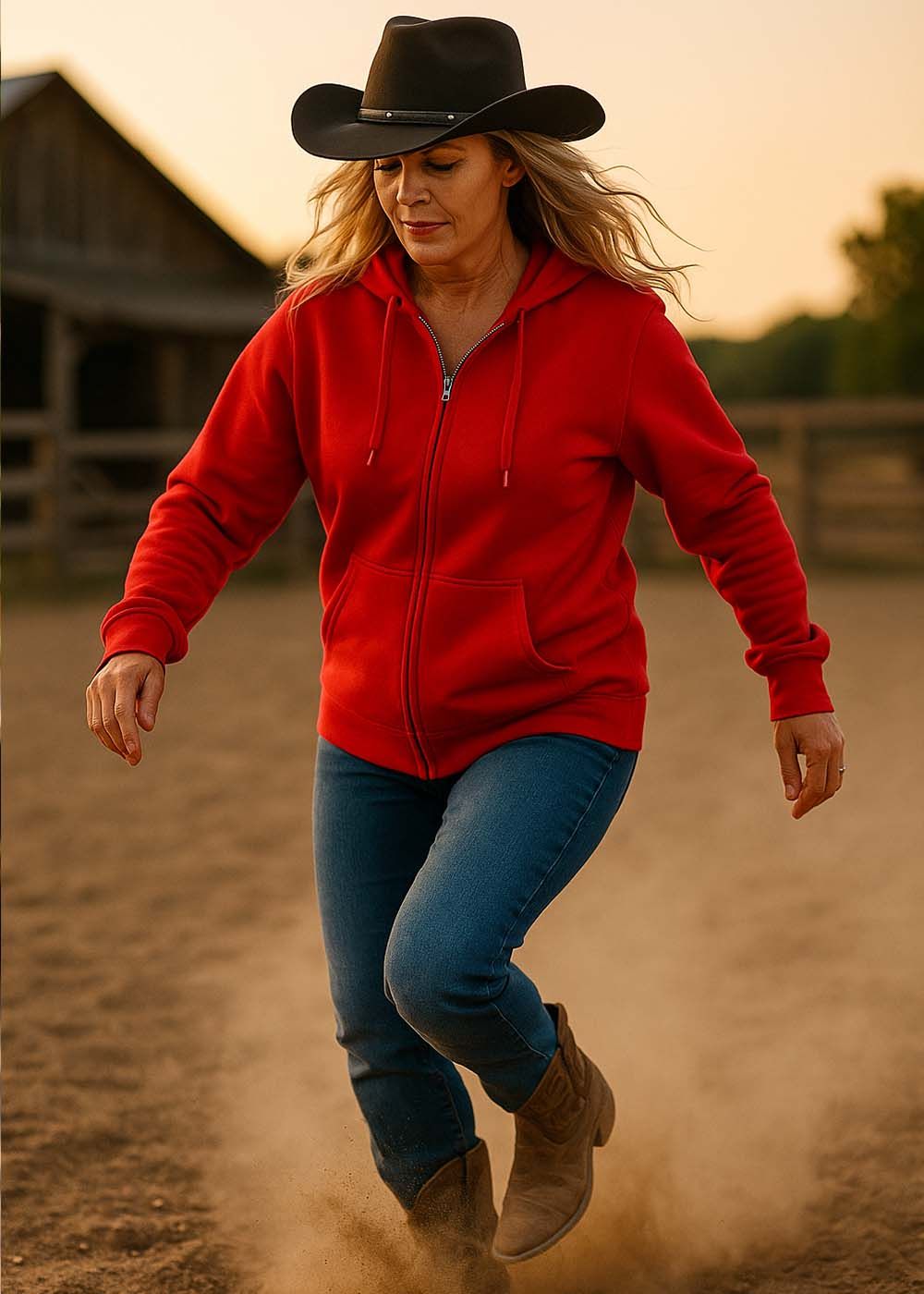 Softstyle Unisex Zip Hoodie Red