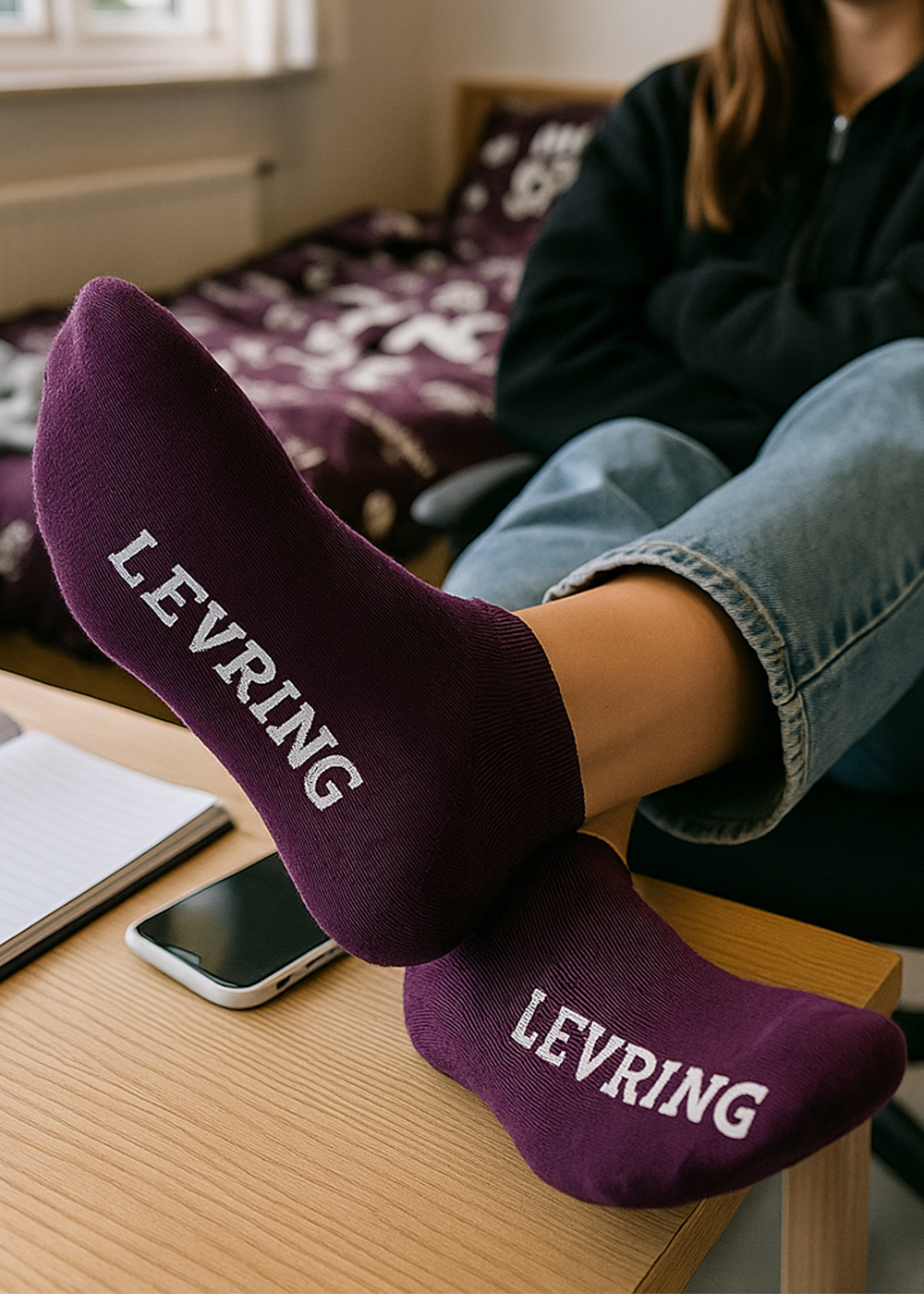 Eget Design - Ankle Strømper Indvævet