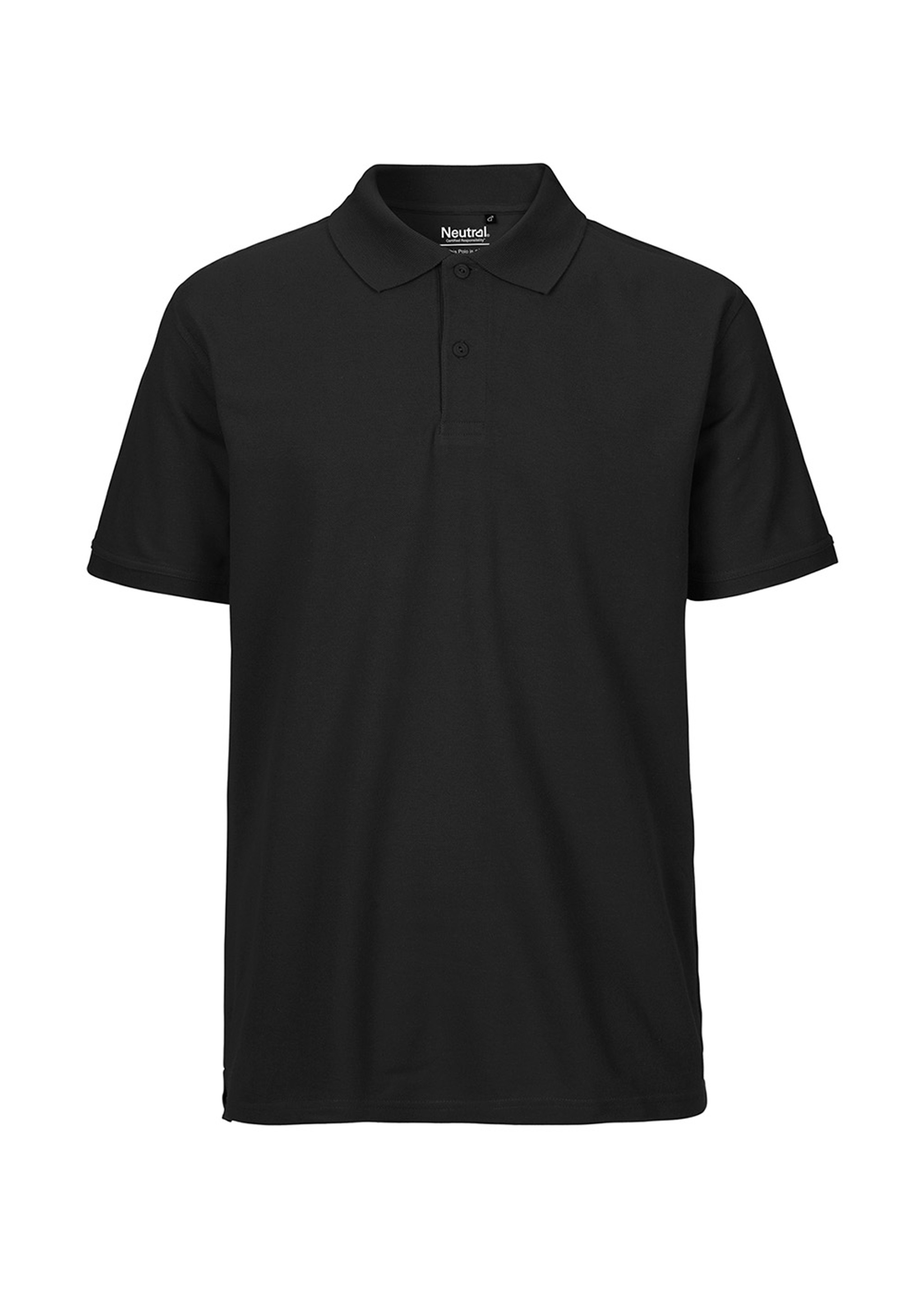 Økologisk Unisex Polo-shirt Black