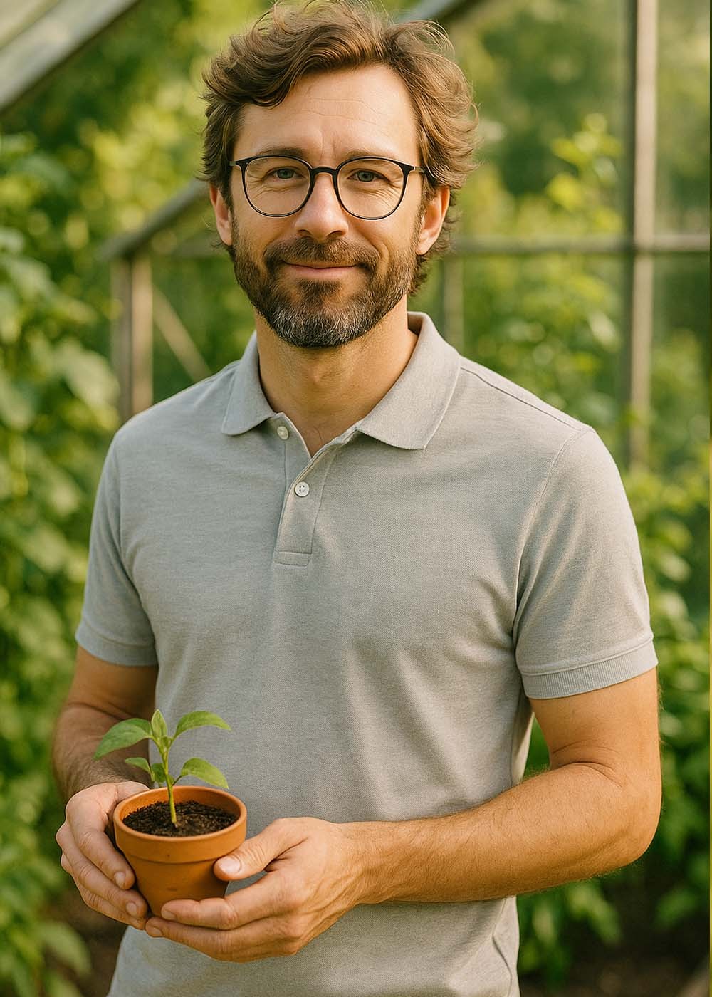 Økologisk Unisex Polo-shirt Sport Grey