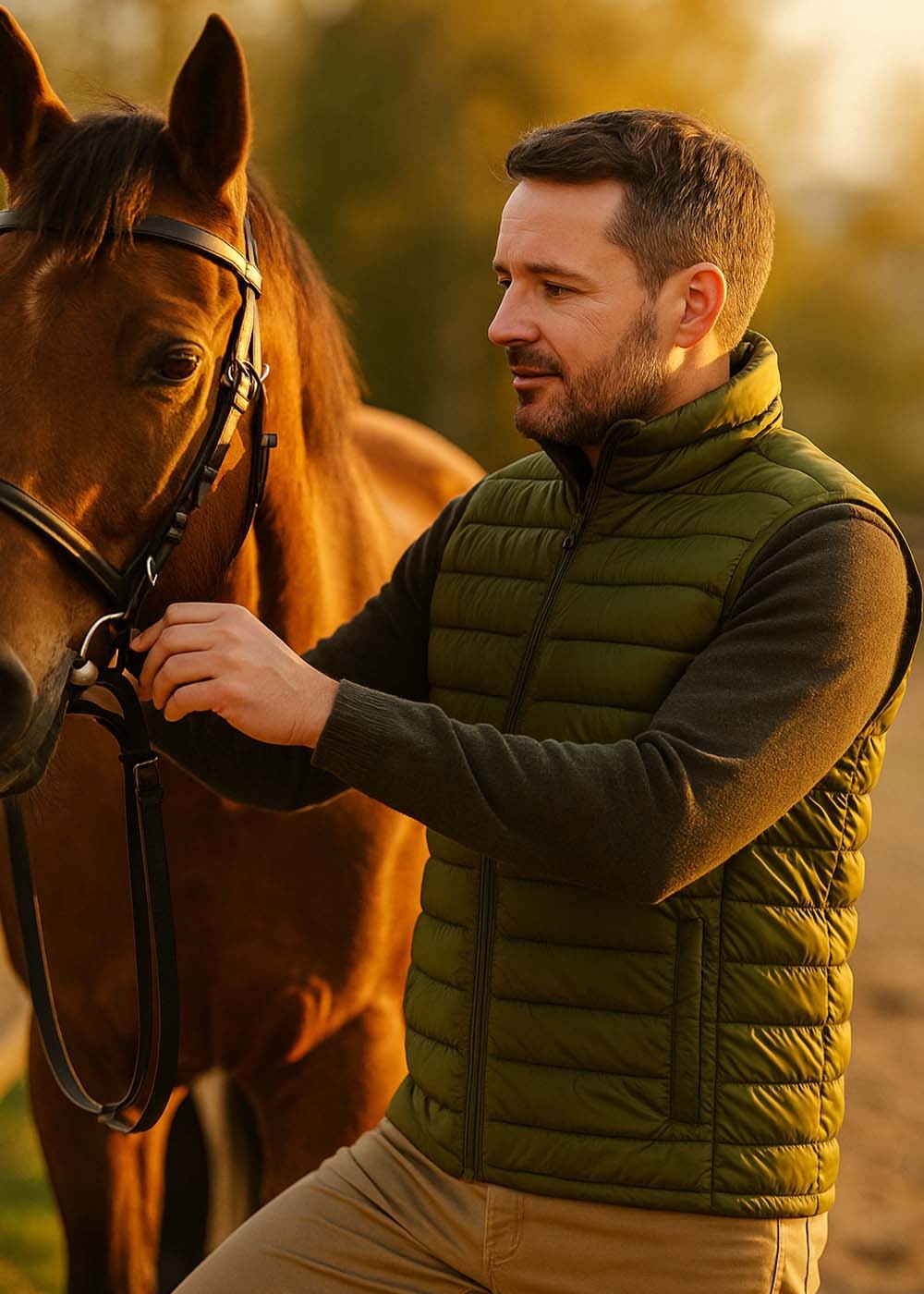 Vatteret Vest Unisex Army Green