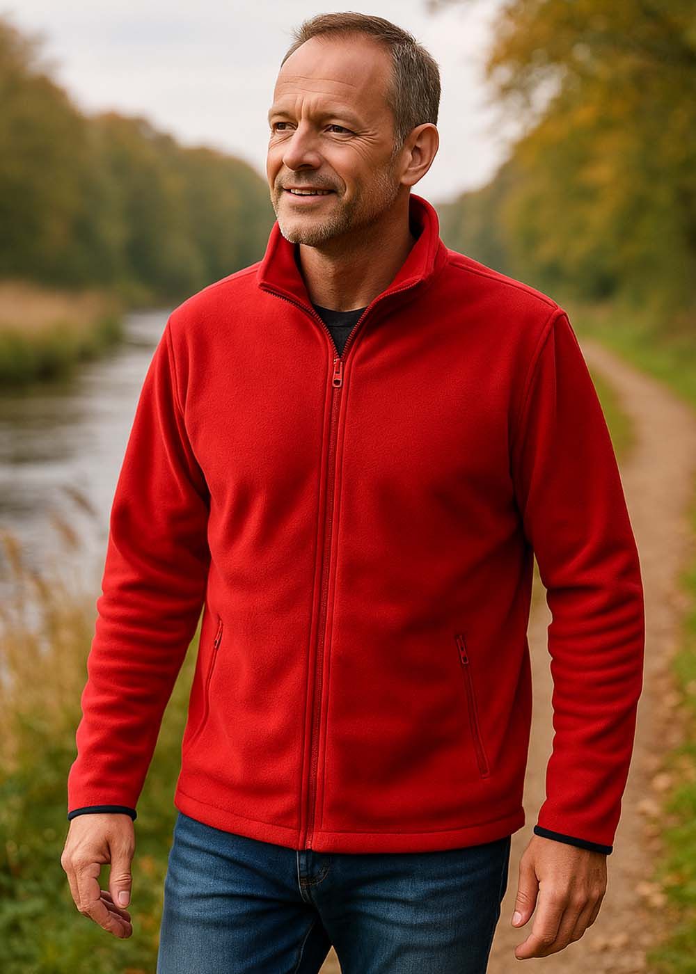 Fleecejakke Dame Flame Red