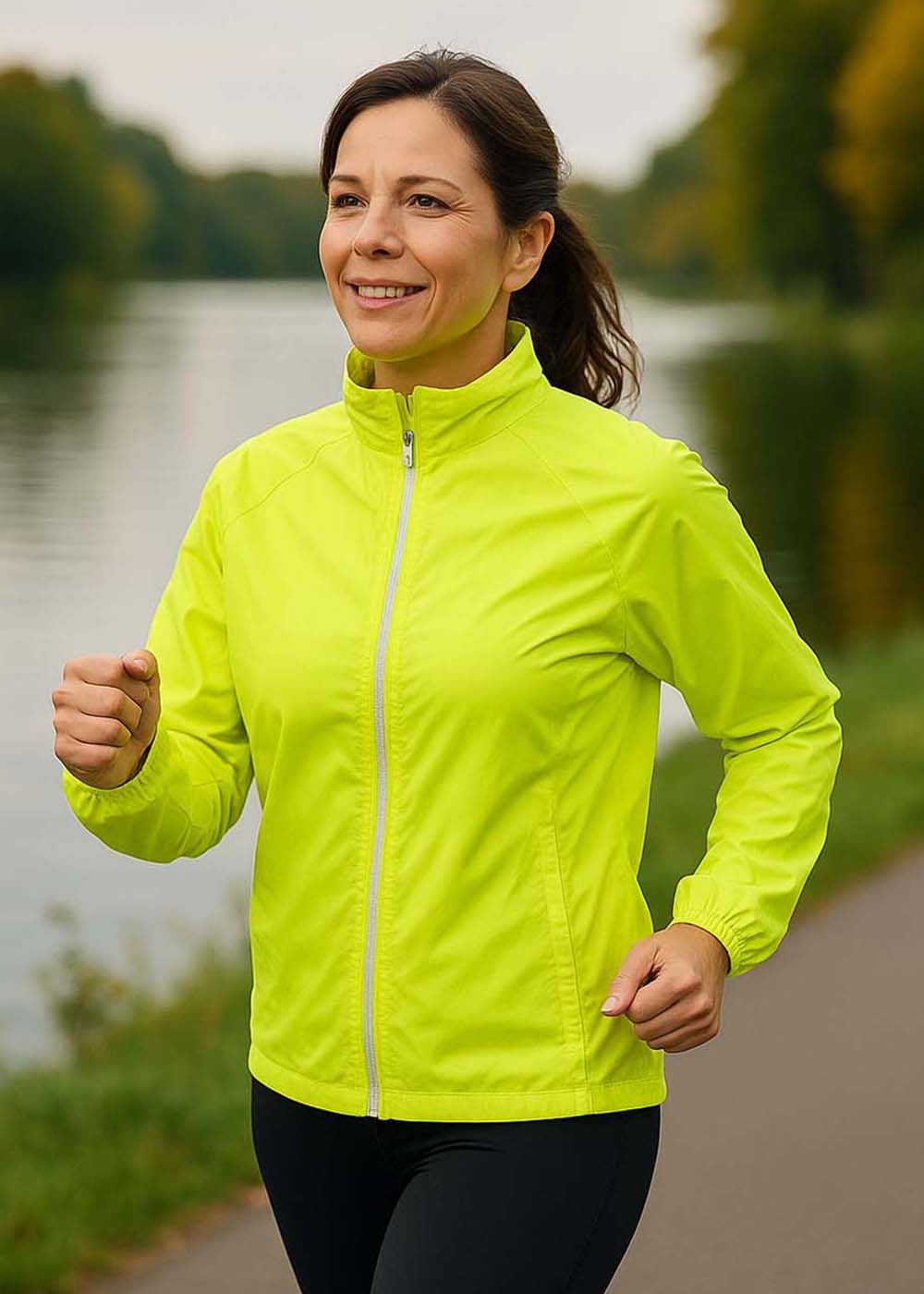 Letvægts Vindjakke Dame Fluor Yellow