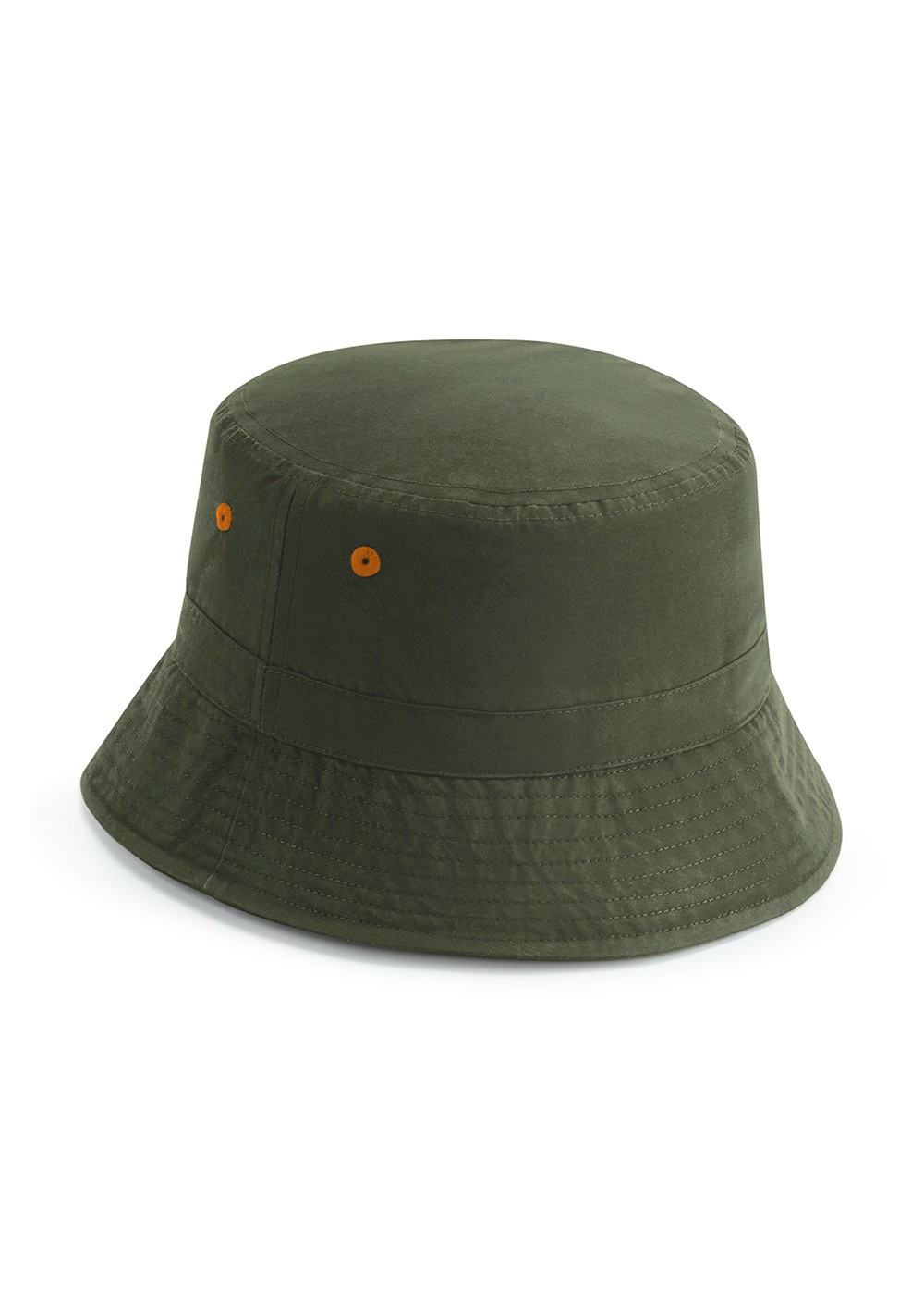 Recycled hat m/broderi Olive Green