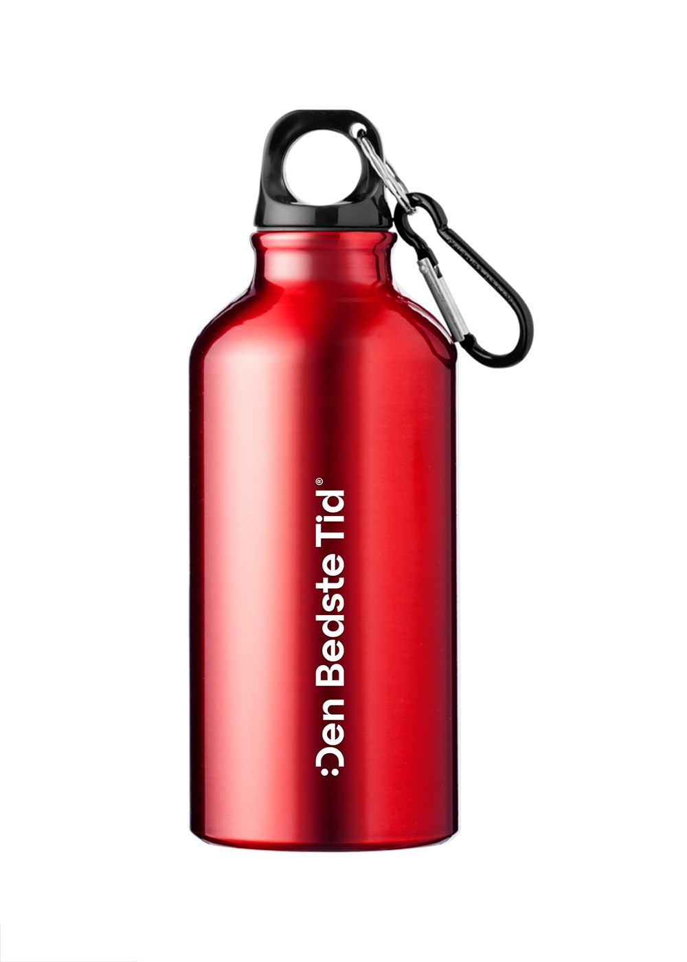 Aluminimumsflaske m/karbinhage 400 ml Rød