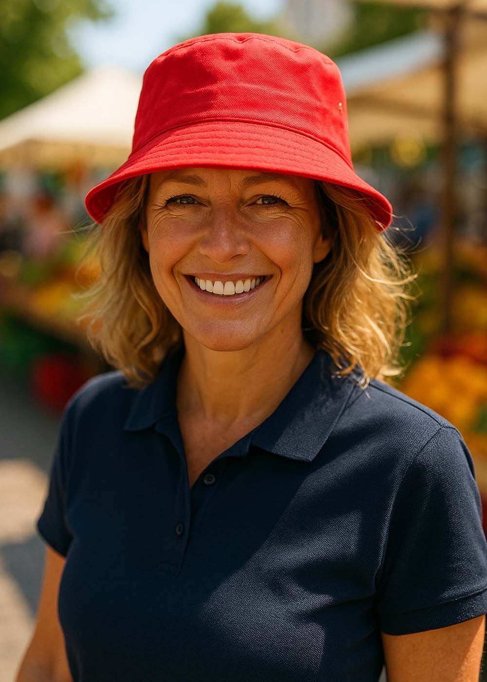 Fisherman Piping Hat Red/Black