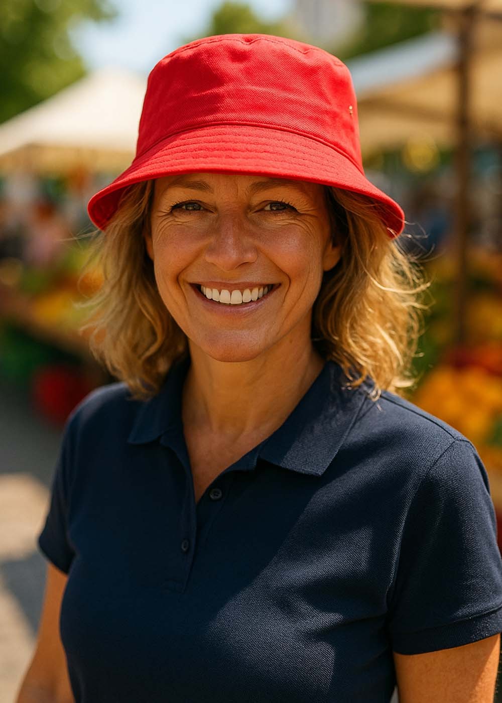 Fisherman Piping Hat Red/Black