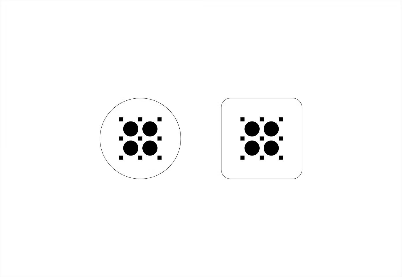 The AAIF symbol placed within circular and square container shapes