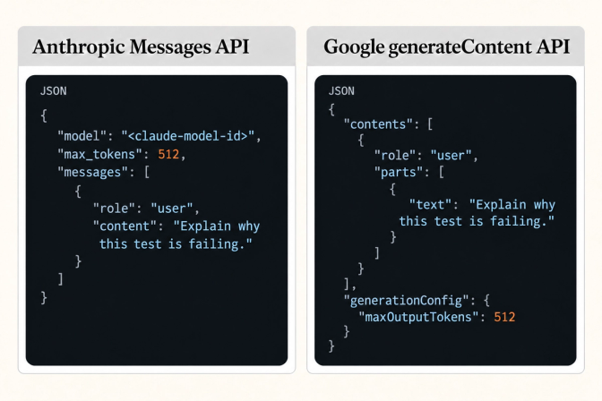 Messages API vs generateContent API