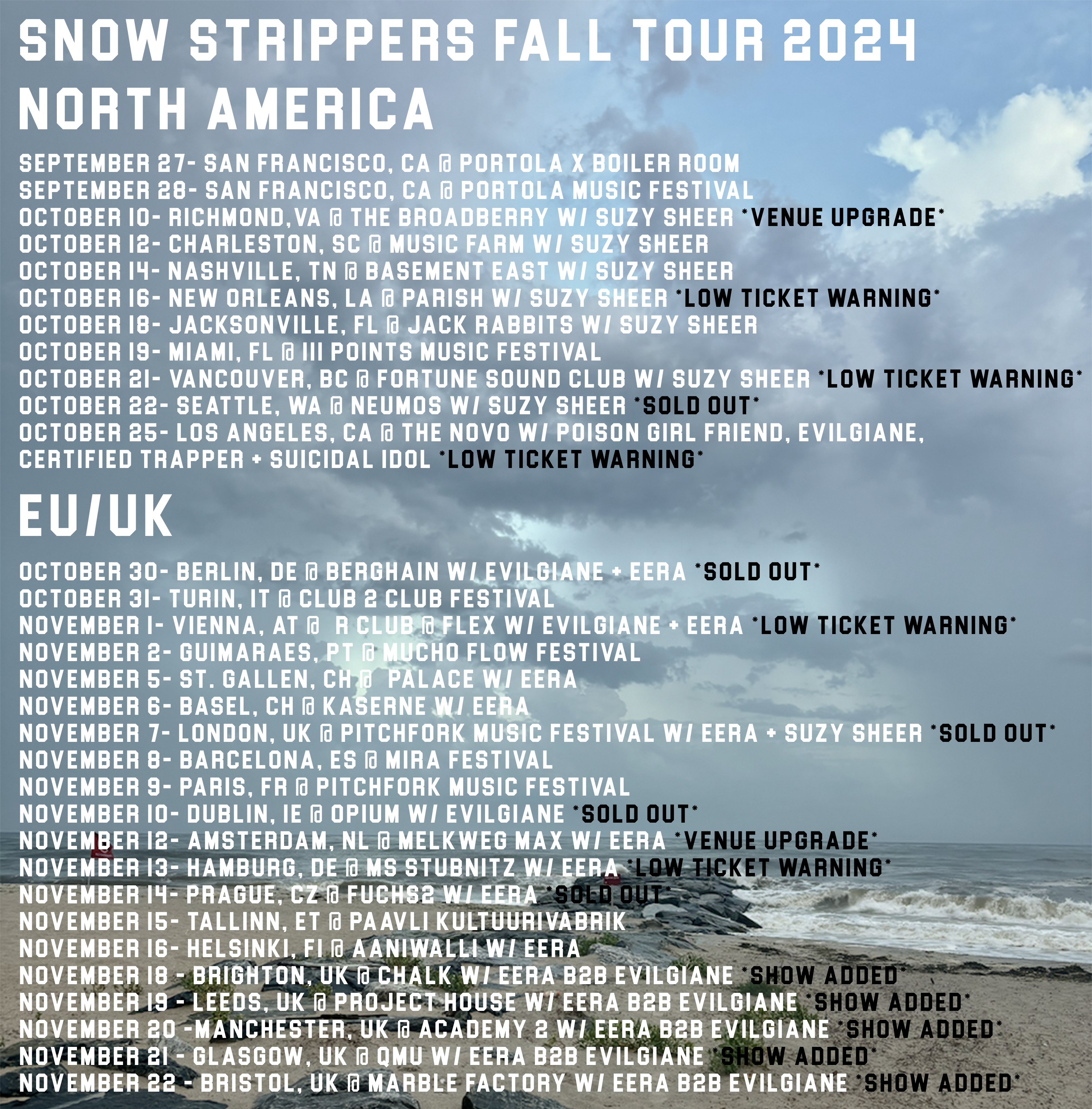 SNOW STRIPPERS NORTH AMERICA & EU TOUR 2024