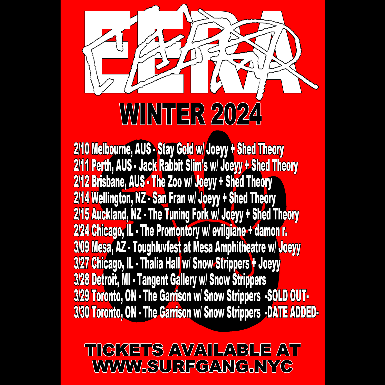 Eera Winter 2024 Tour