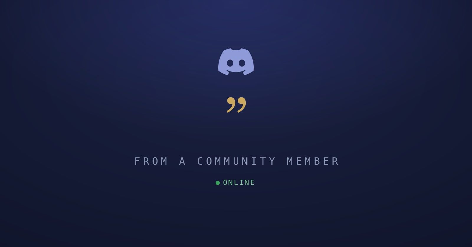 From a community member — an anonymous farewell message