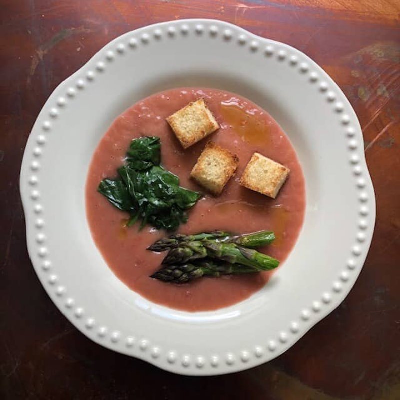 Agrodolce Rhubarb Soup
