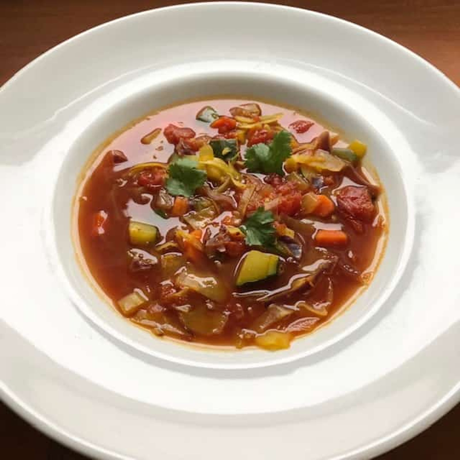 Gingery Cabbage and Zucchini Soup
