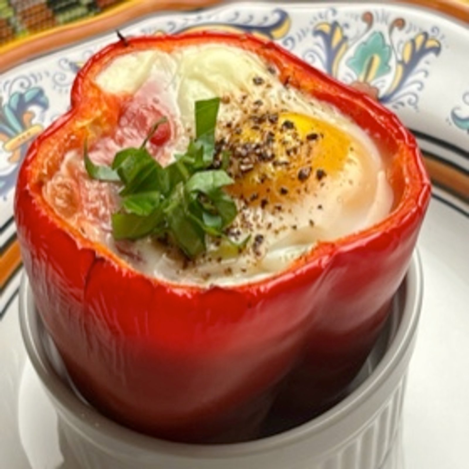 Oeufs en Poivron Rôti