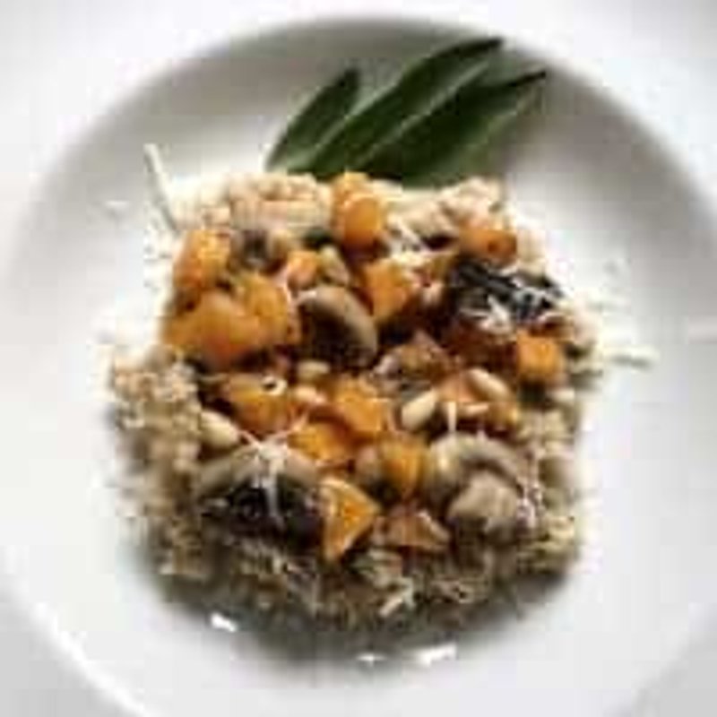 Irish Oat Risotto with Butternut Squash and Crimini
