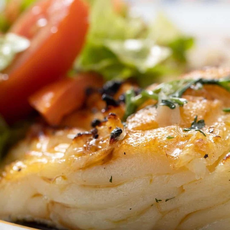 Mediterranean Herbed Cod with Crimini and Spaghetti