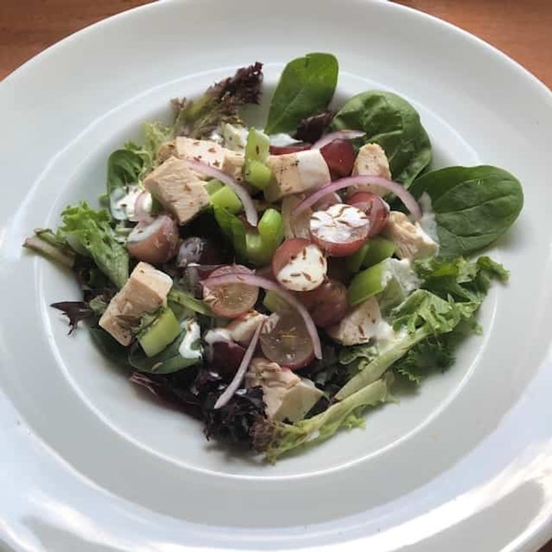 Chicken and Grape Salad with Tofu Dijon Dressing