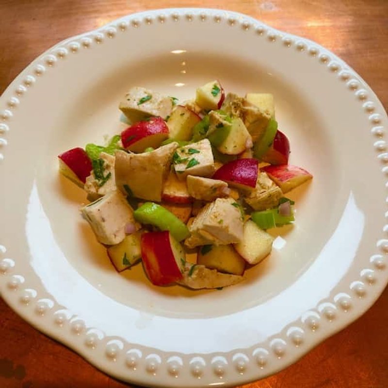 Apple Chicken Salad with Cilantro Curry Lime Vinaigrette