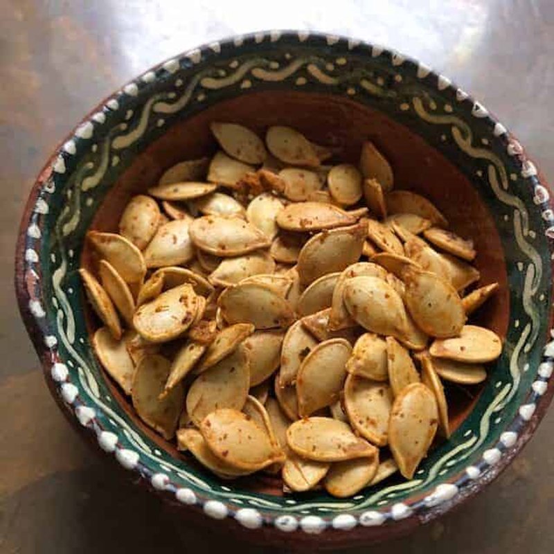 Spicy Toasted Squash Seeds