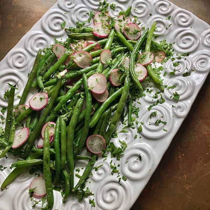 Lemony Green Beans and Radishes with Herbs