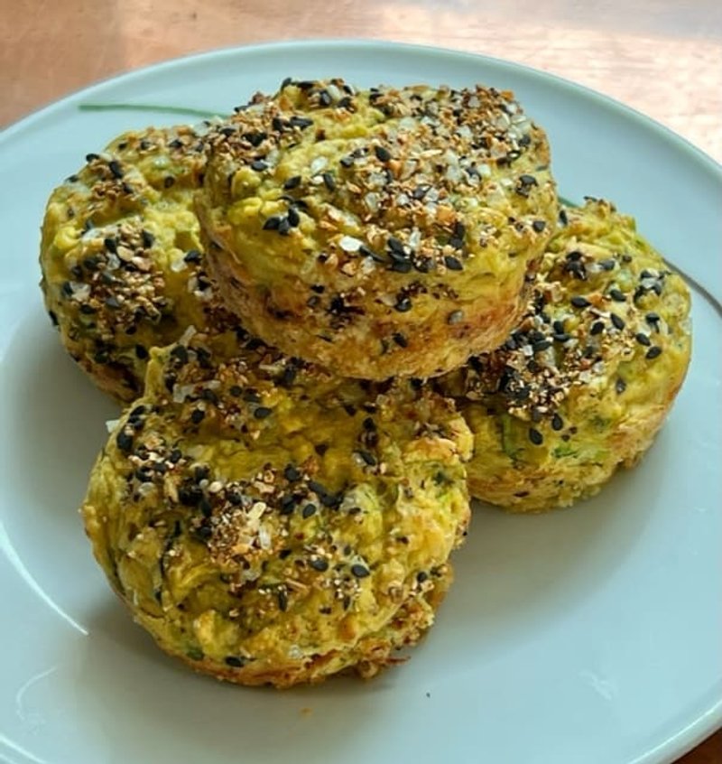 Zucchini Lemon Everything Muffins