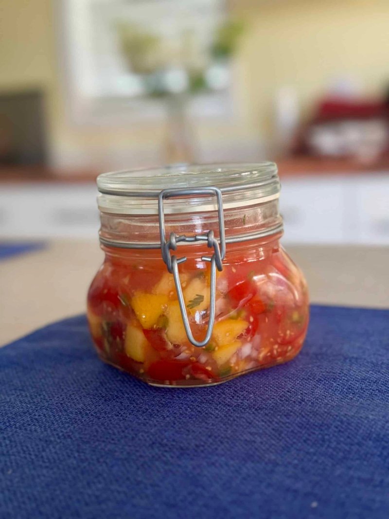 Fermented Peach and Tomato Salsa
