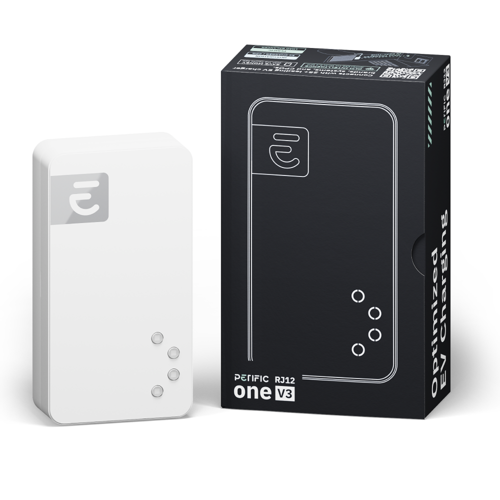 Front view of the One product displayed next to its packaging, highlighting its modern design and branding.