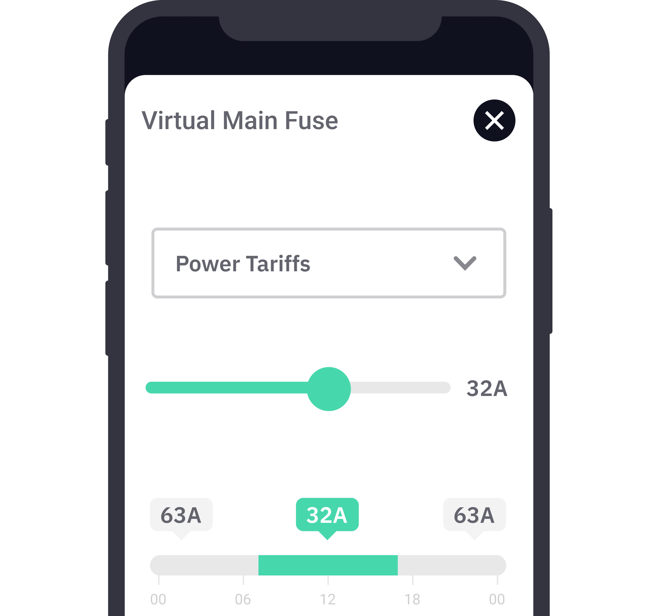 App that shows how to charge the car at a lower cost by choosing times with low electricity prices.