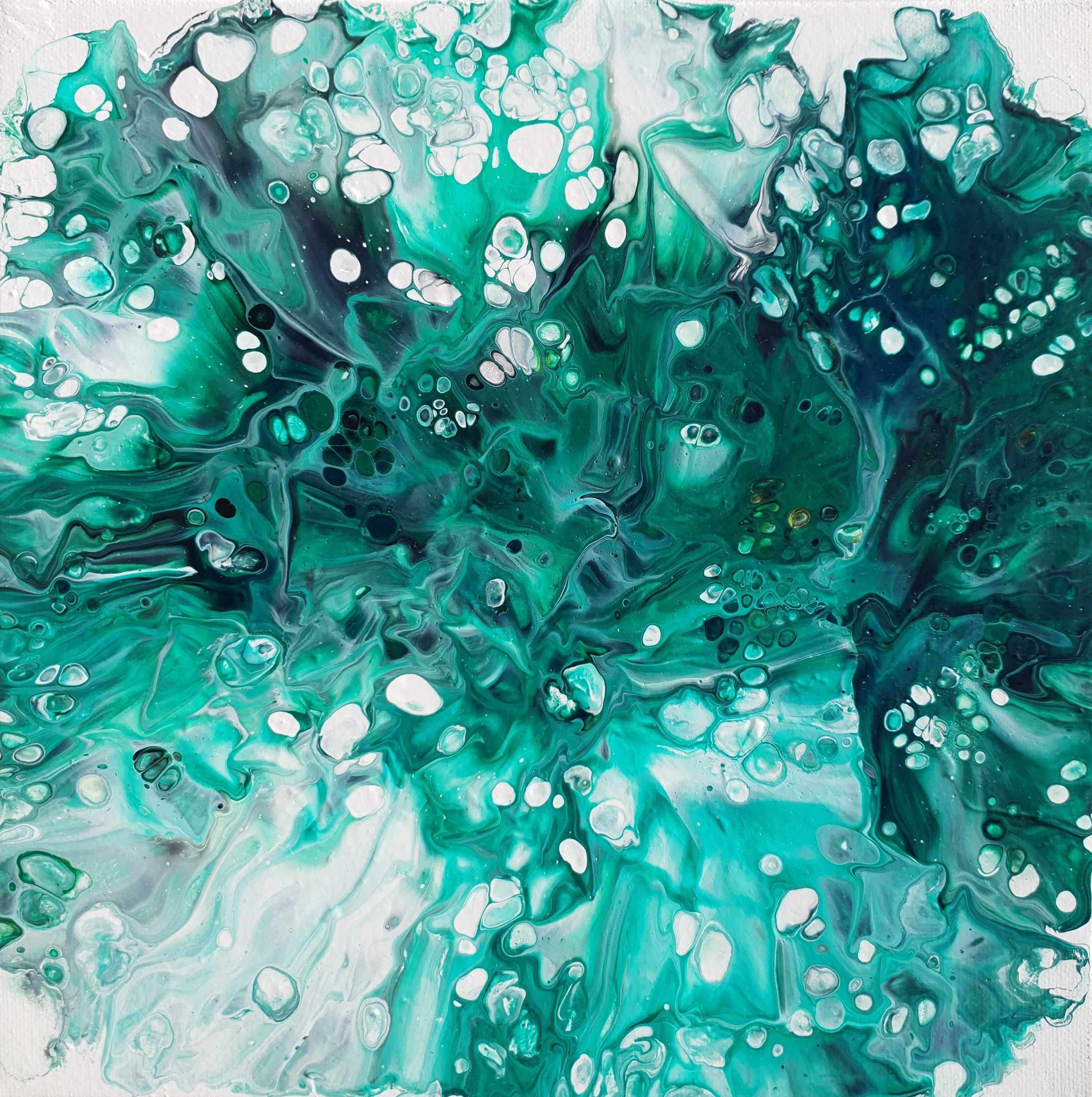 Abstract artwork of emerald