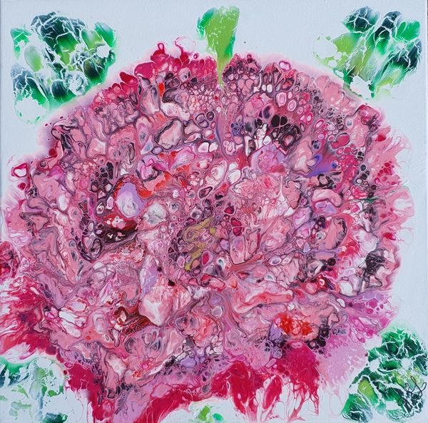 Abstract artwork of a flower