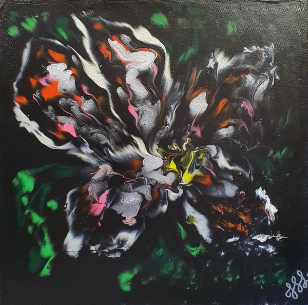 Abstract artwork of orchid flower