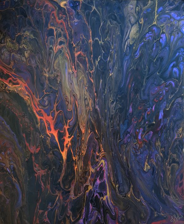 Abstract artwork of dark mysterious vapours and forms