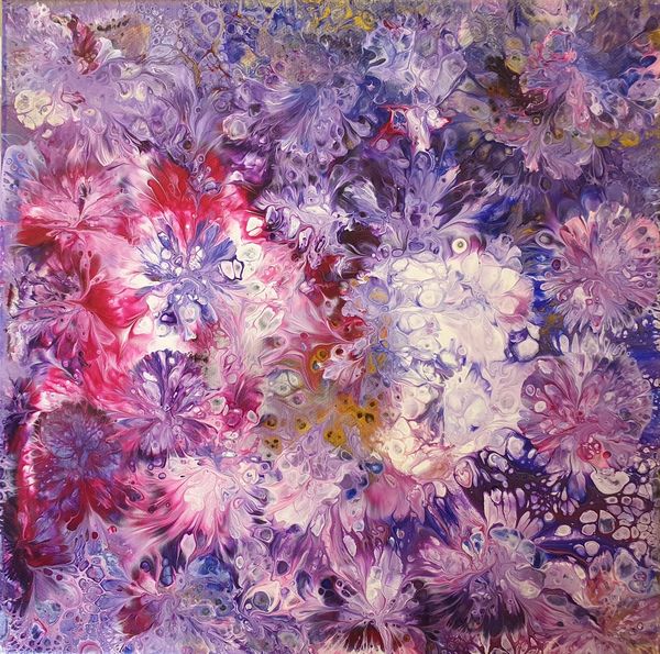 Pink and purple flower melange