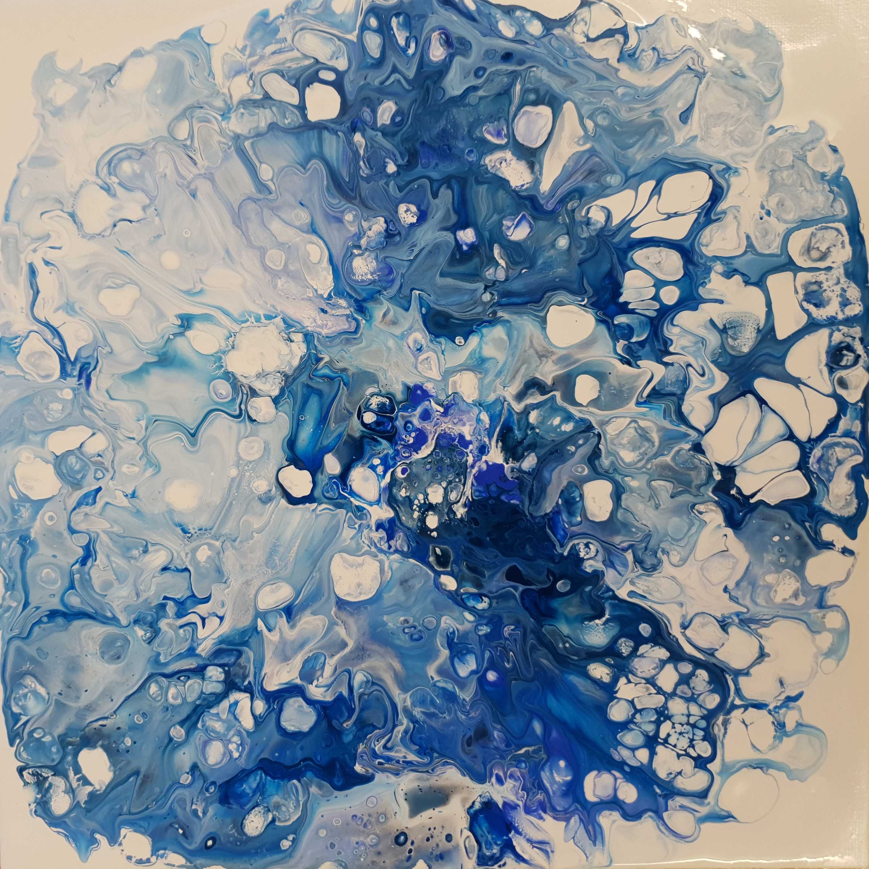 Abstract artwork of blue sapphire