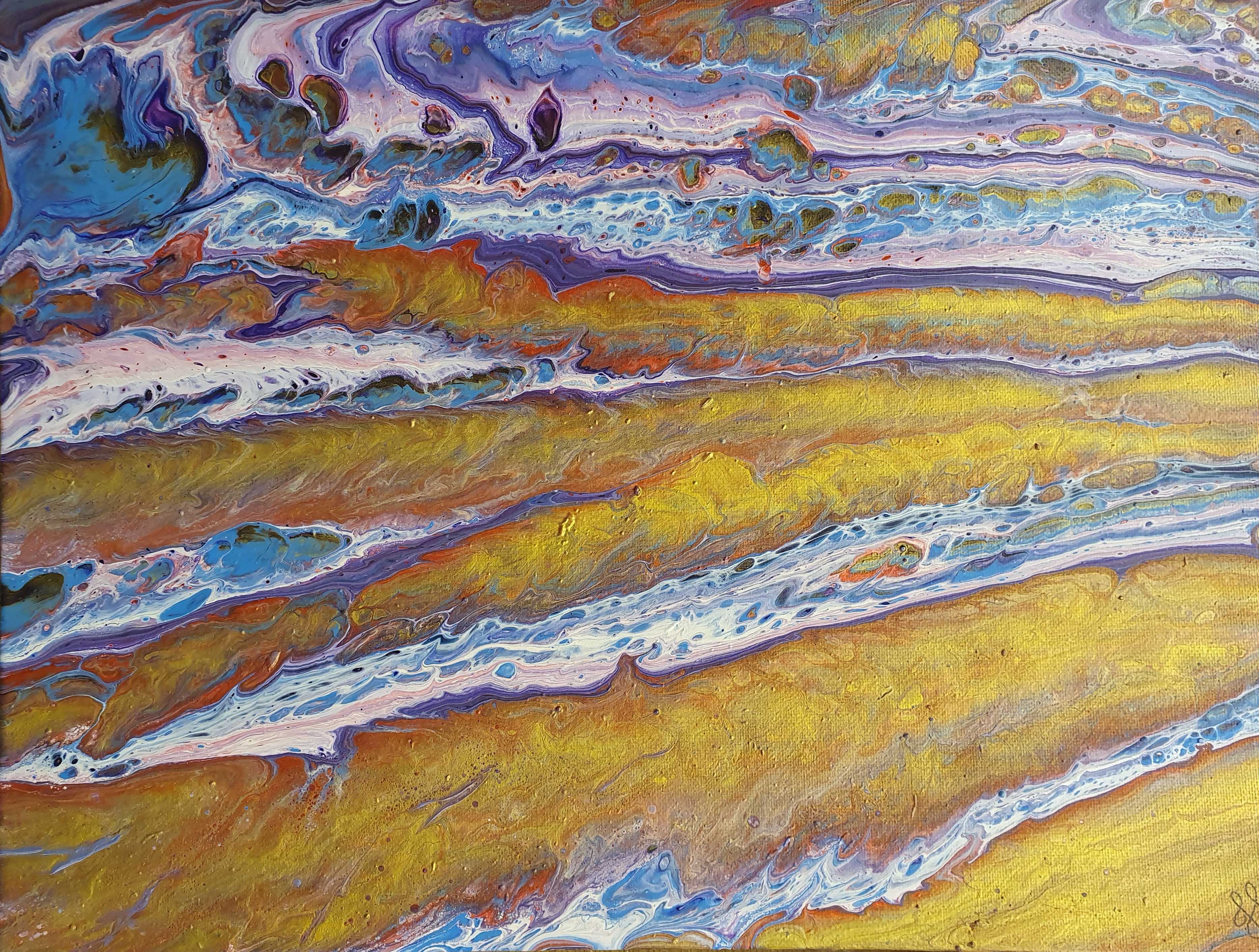 Abstract artwork of sand dunes