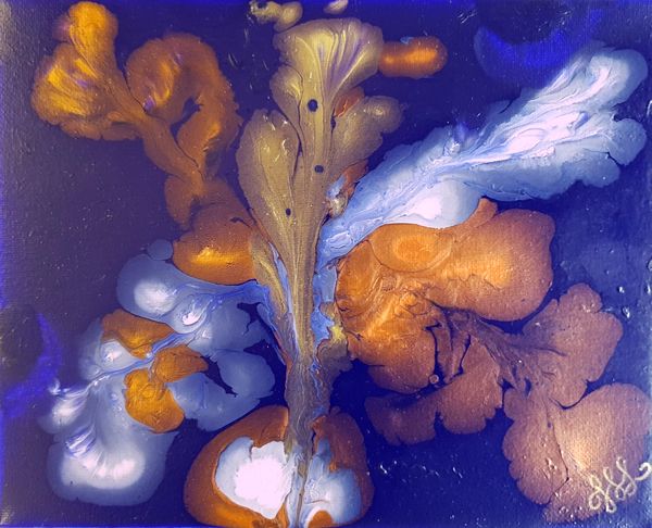 Abstract artwork of flowers