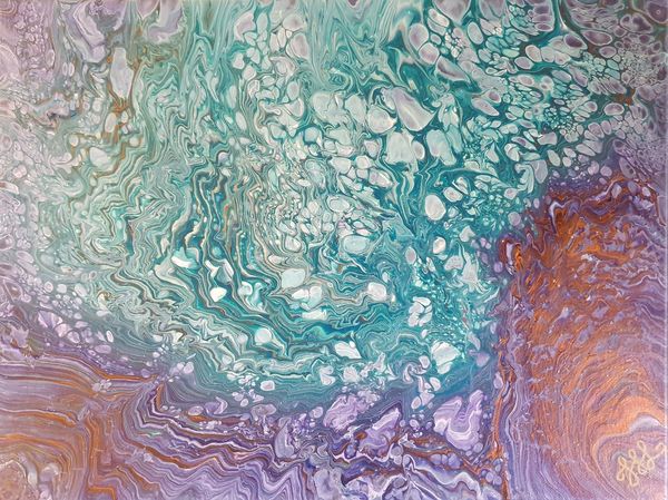 Abstract artwork of the Indian Ocean