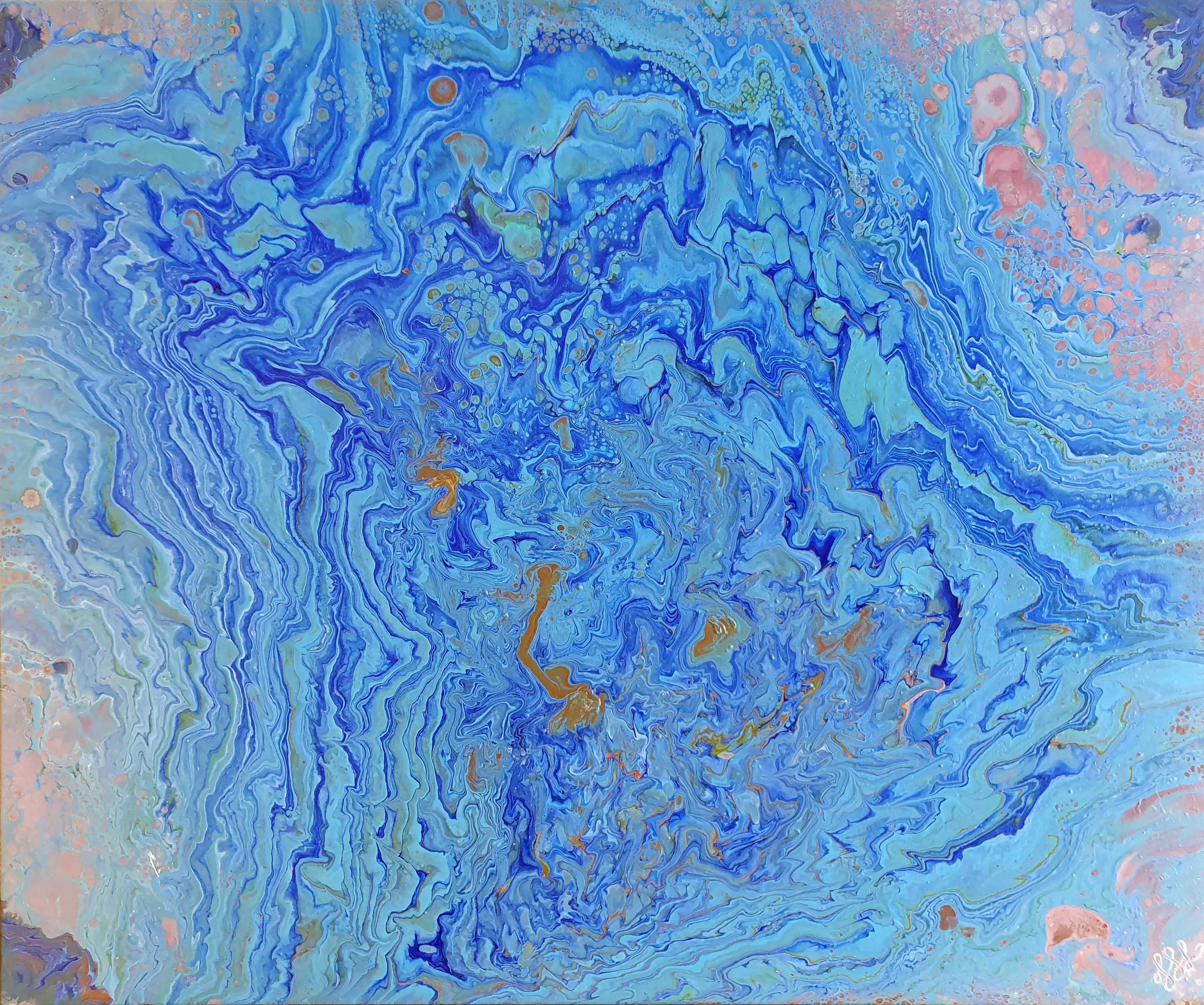 Abstract artwork of sea contours