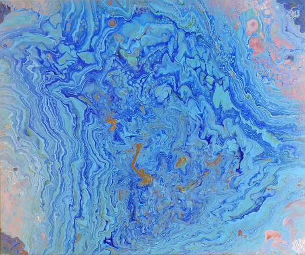 Abstract artwork of sea contours