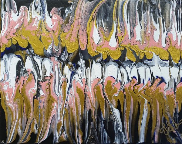 Abstract artwork depicting spirits dancing