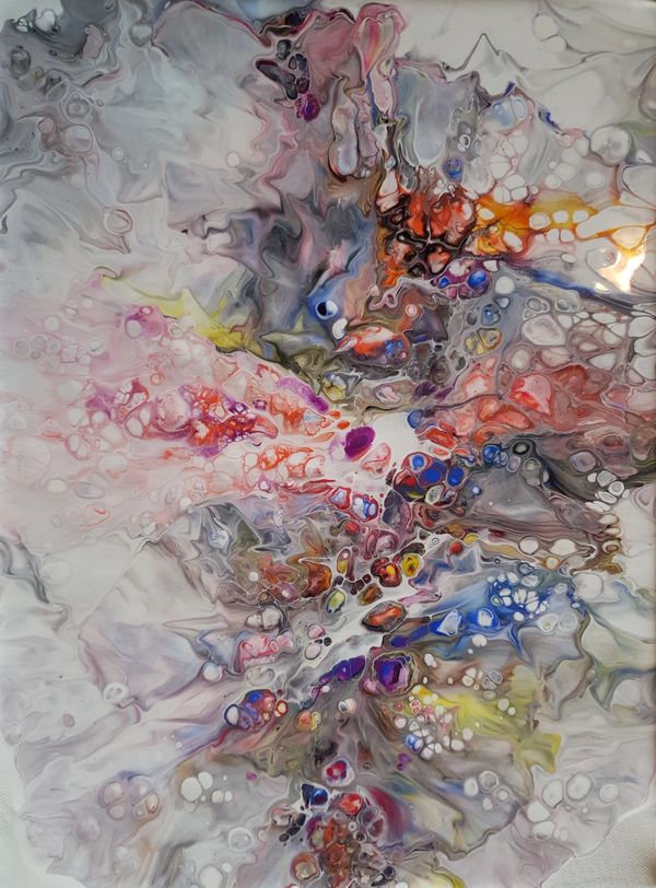 Abstract art based on the multiple colours of sapphires