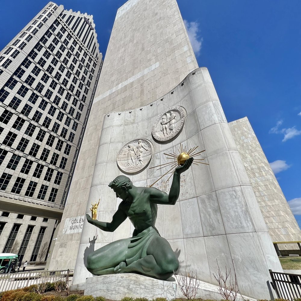 The Spirit of Detroit statue by Marshall M. Fredericks