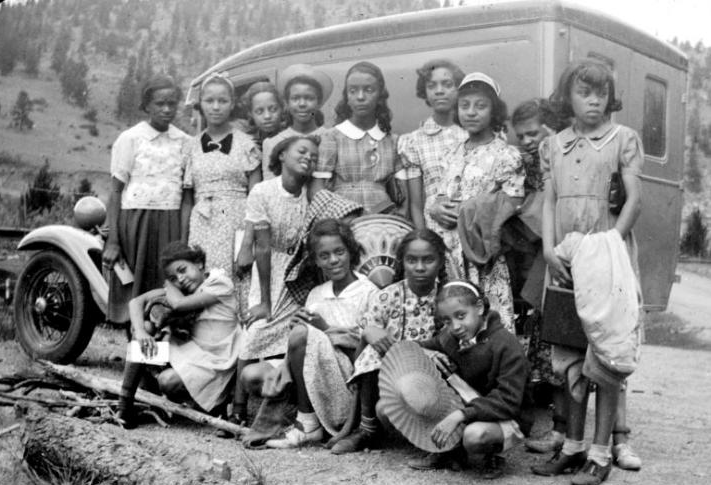 A group of young Black frontier girls