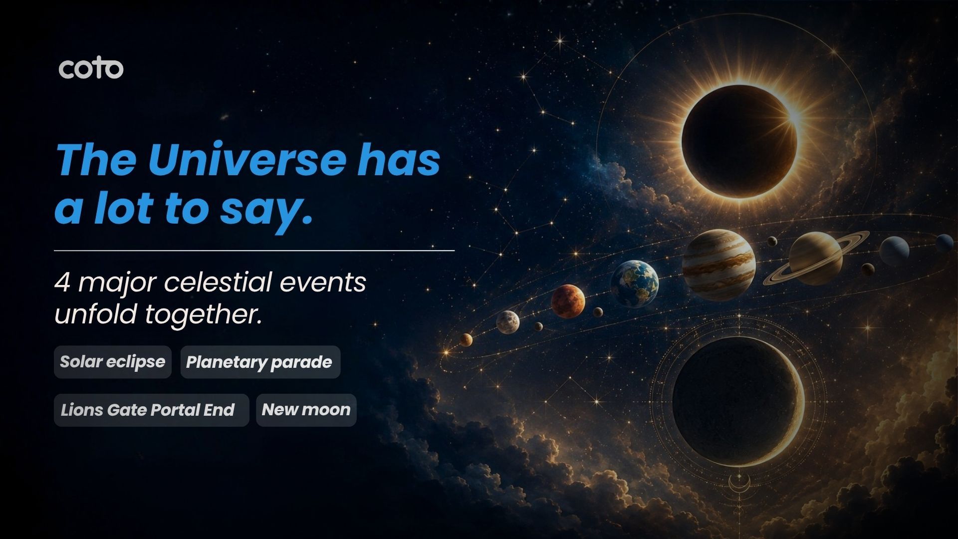 The Great Cosmic Alignment: Total Solar Eclipse, New Moon in Leo, & The Lion’s Gate Finale