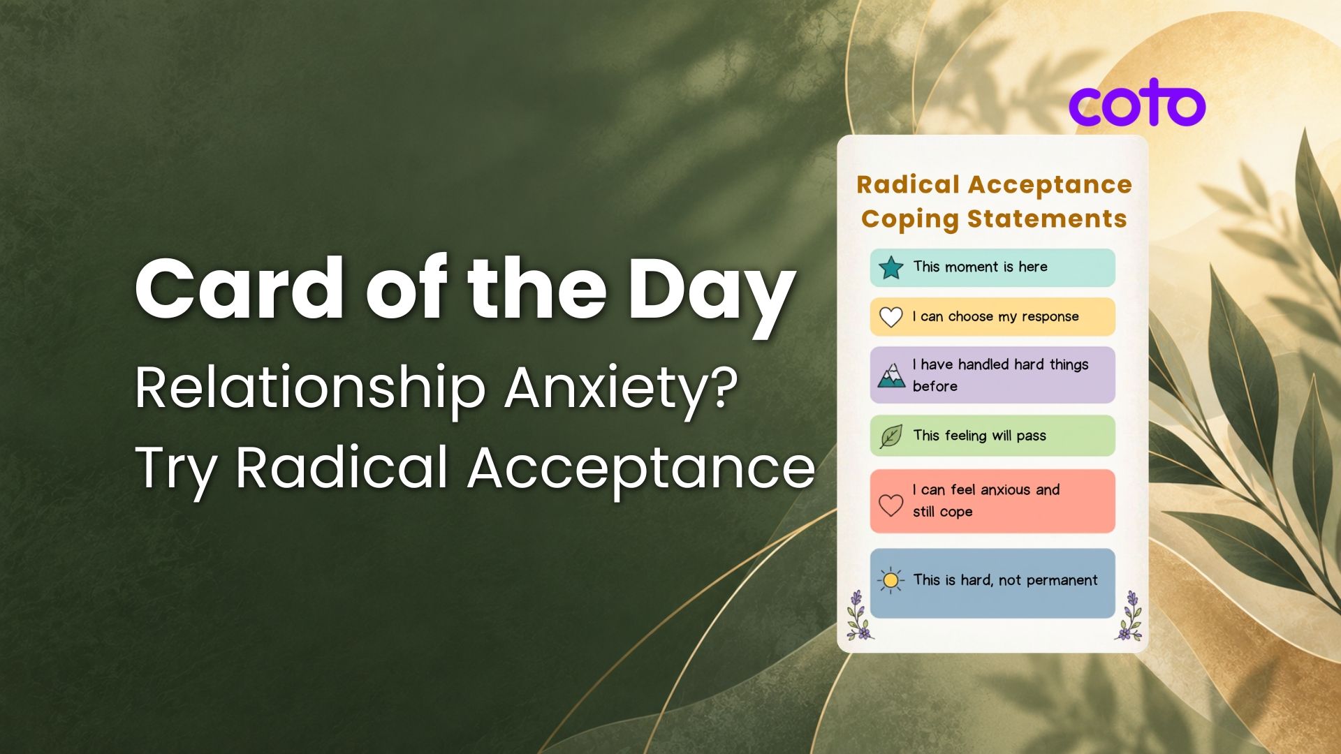 Relationship Anxiety? Try Radical Acceptance Before You React