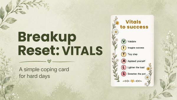 Breakup Reset: The VITALS Coping Card for Hard Days