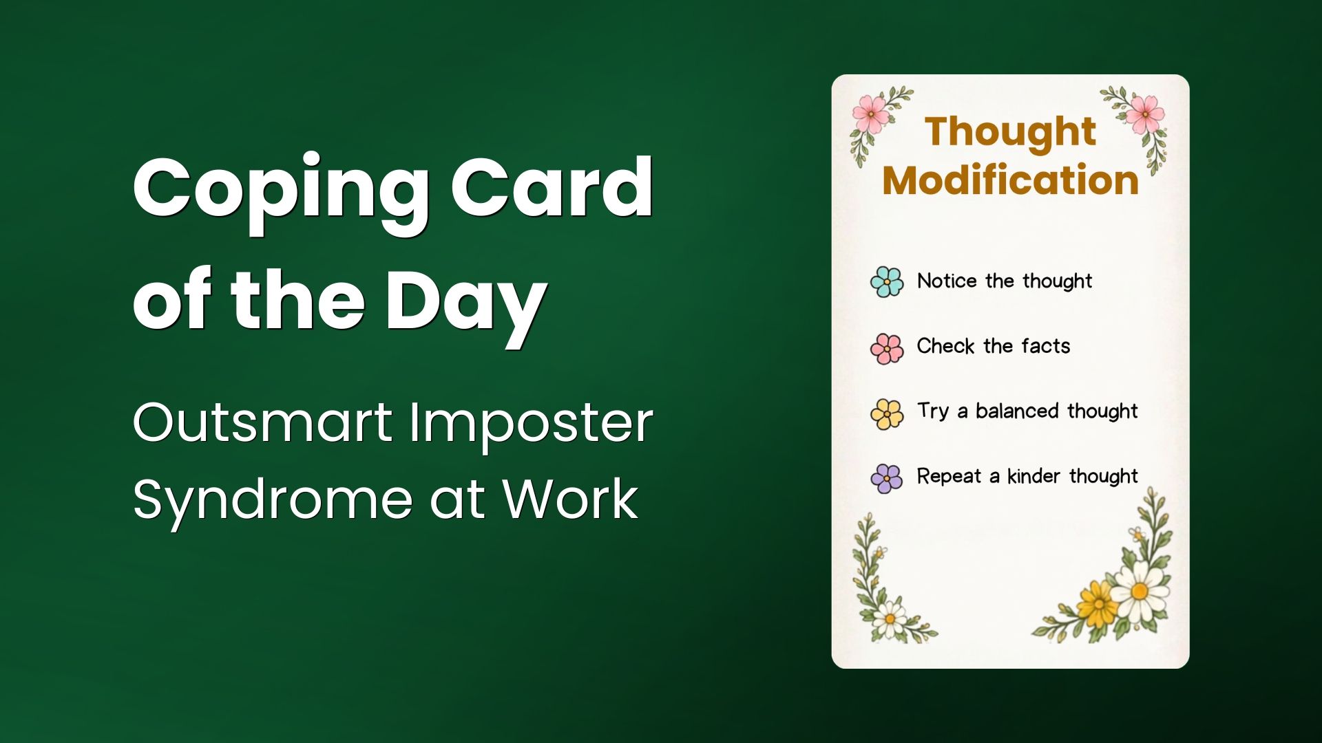 Daily Coping Card: Outsmart Imposter Syndrome at Work