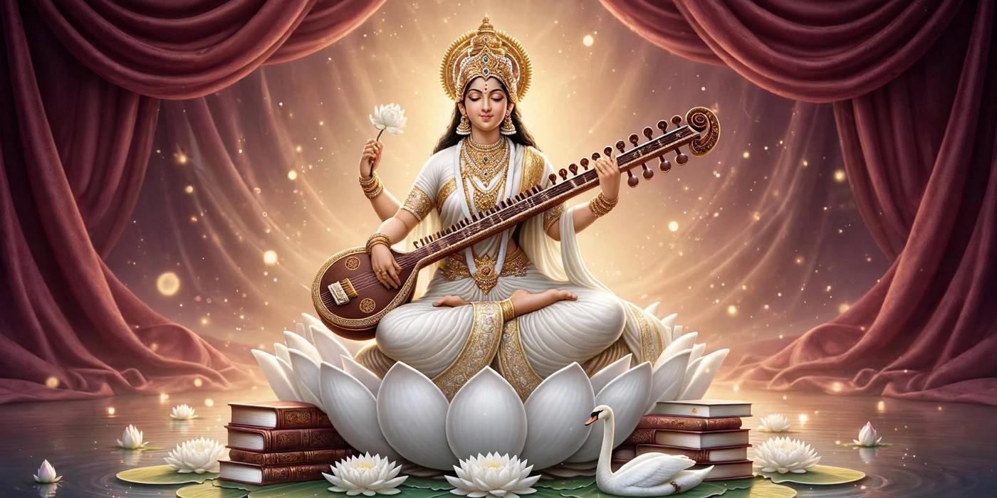 Saraswati Avahan & Puja 2026: Wisdom Invocation, Mula-Purva Ashadha Nakshatra Alignments & Astrological Guide